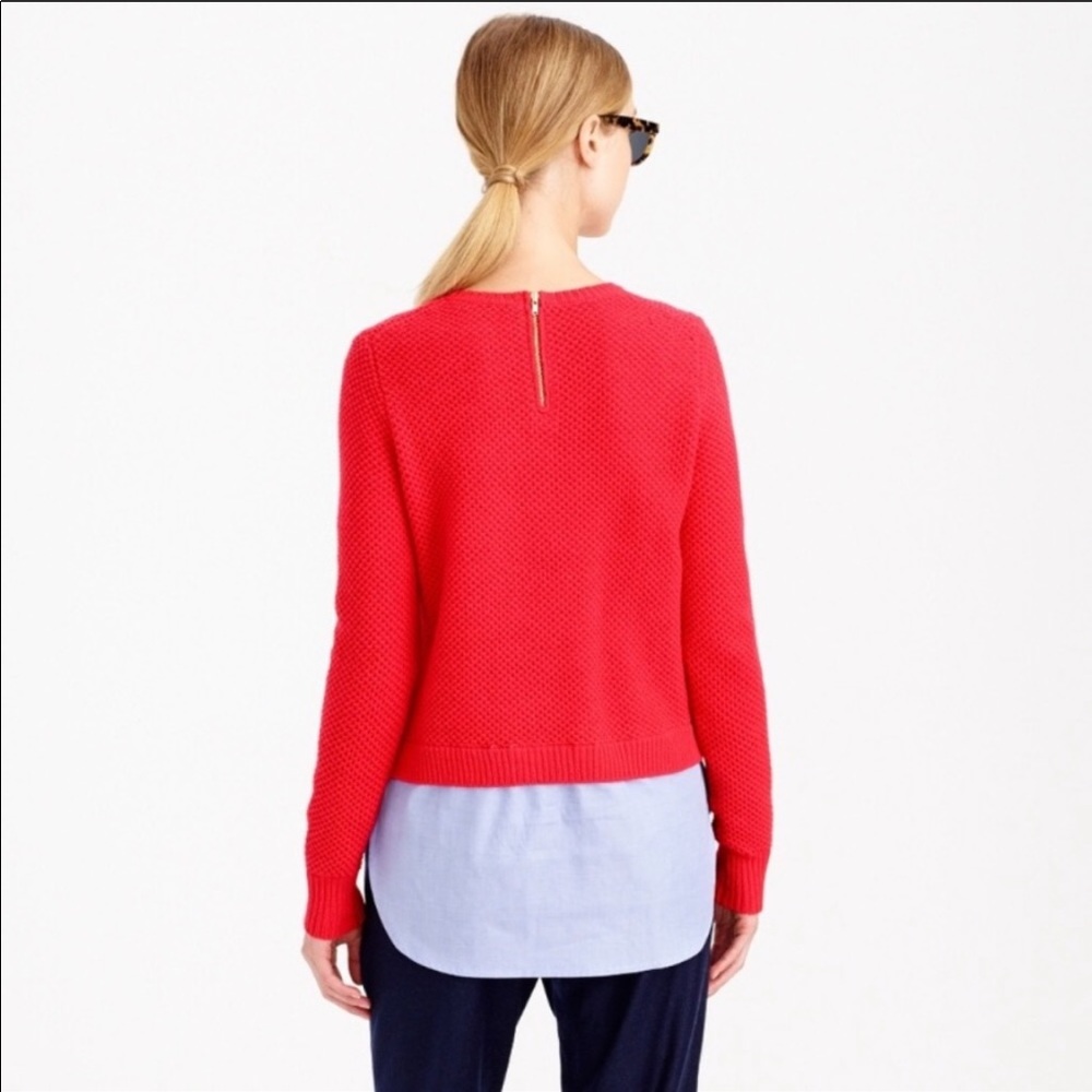 J. Crew Lambswool Shirtail Sweater Top - Picture 2 of 2